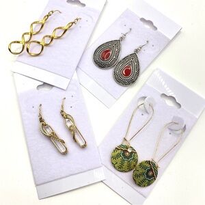 Boho Earrings Bundle of Four Pairs